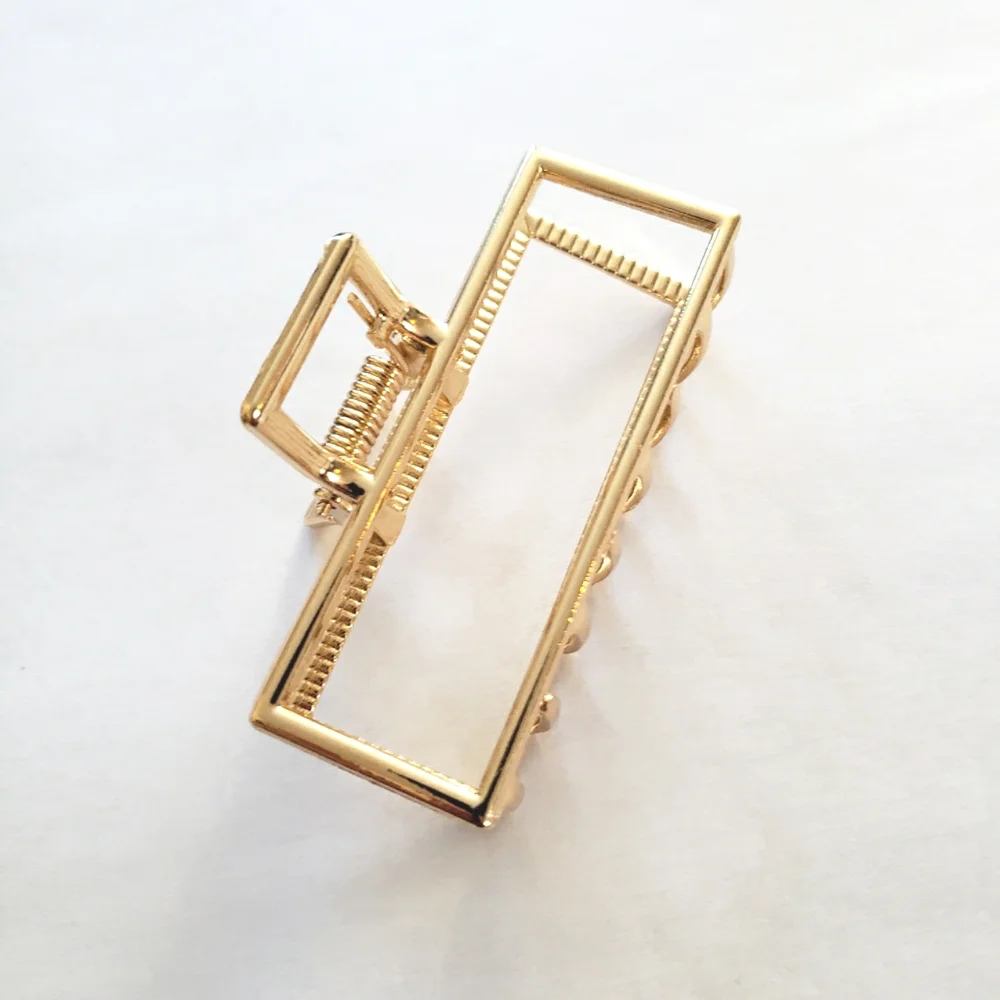 Gold Toned Metal Hair Claw Hair Clip
